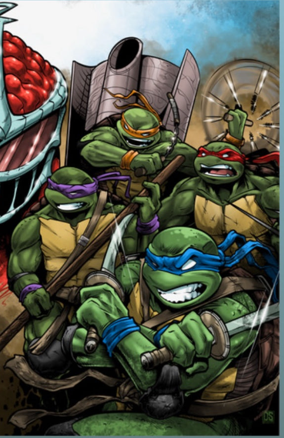 Mighty Morphin Power Rangers X Teenage Mutant Ninja Turtles III #1 - cMv/DefShogun Connecting Variant Set