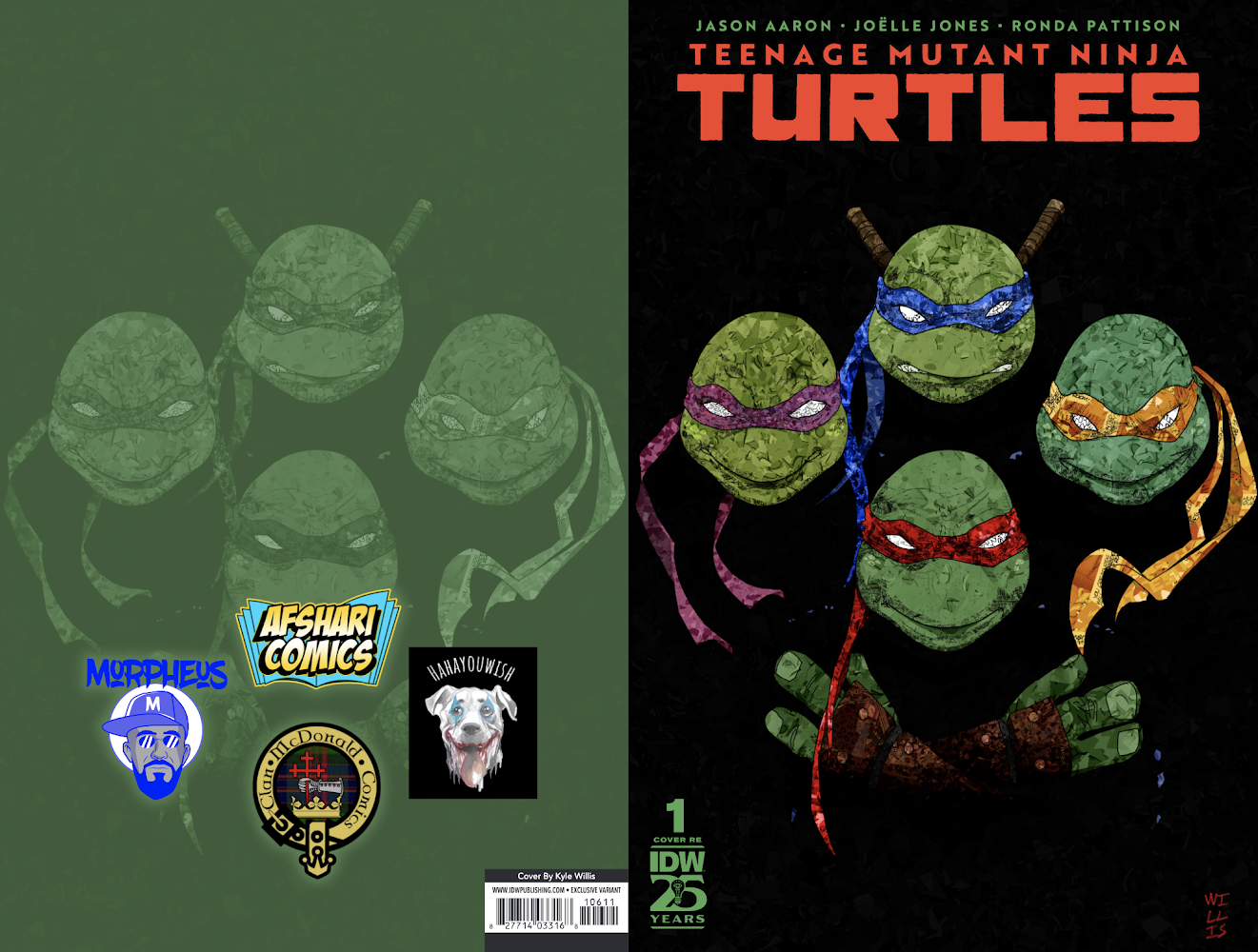 Teenage Mutant Ninja Turtles #1 (2024) Kyle Willis Cover. Afshari Comics Exclusive. LTD 700 Trade and 500 Foil!