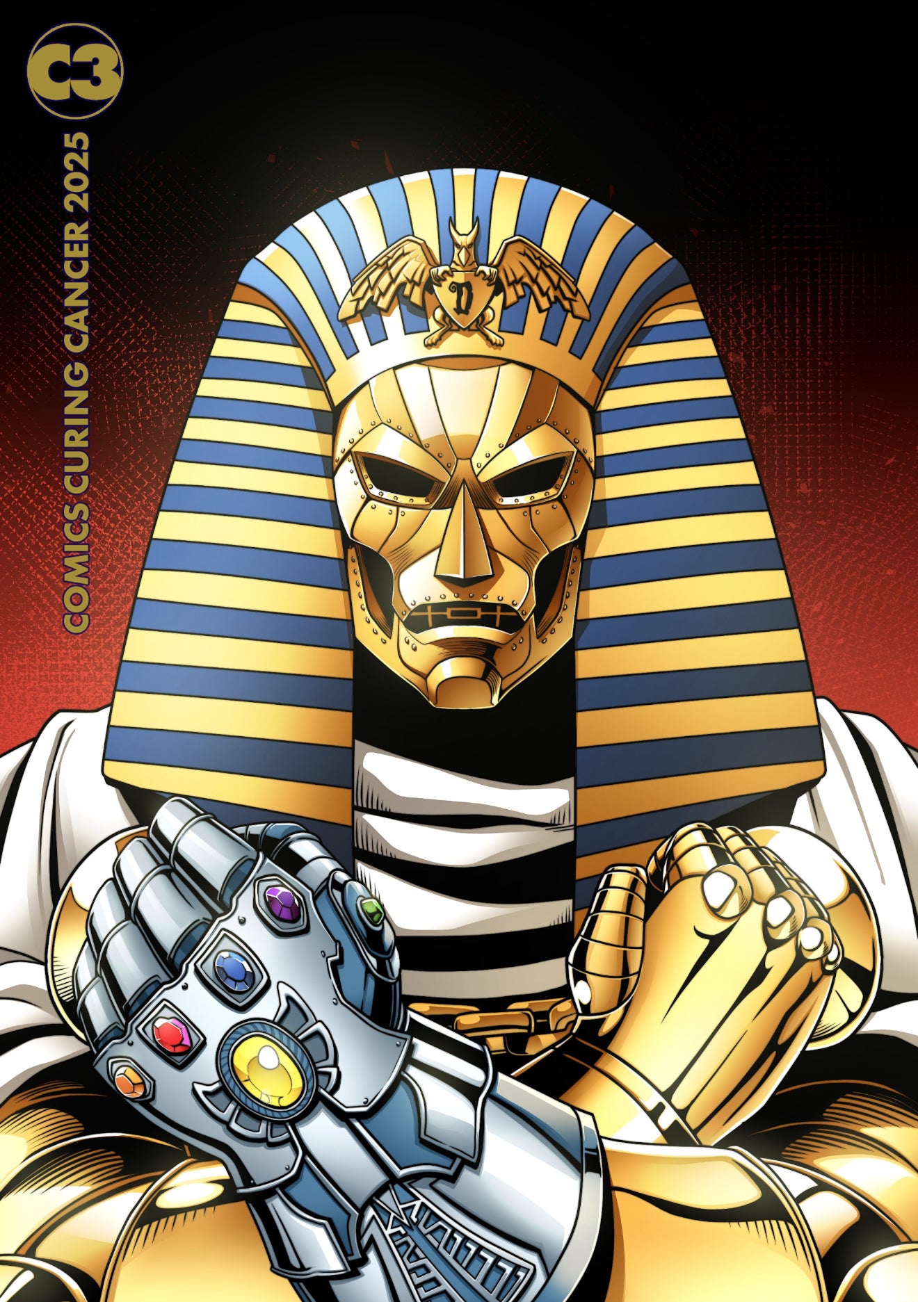 Comics Curing Cancer - C3: Pharoah Dr. Doom - Afshari Comics - Amazing Comic Con Las Vegas Exclusive - Javan Jordan Variant
