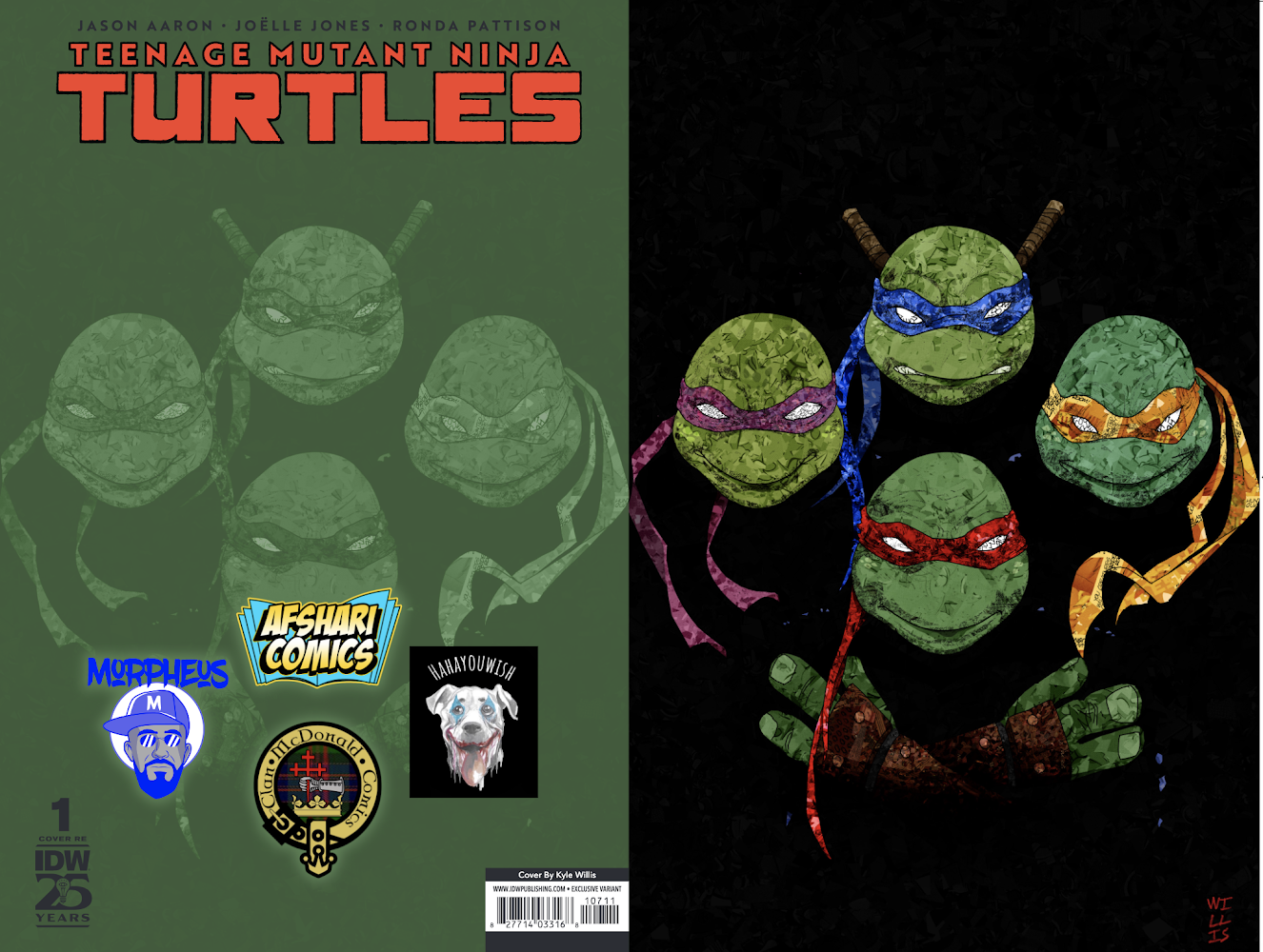 Teenage Mutant Ninja Turtles #1 (2024) Kyle Willis Cover. Afshari Comics Exclusive. LTD 700 Trade and 500 Foil!