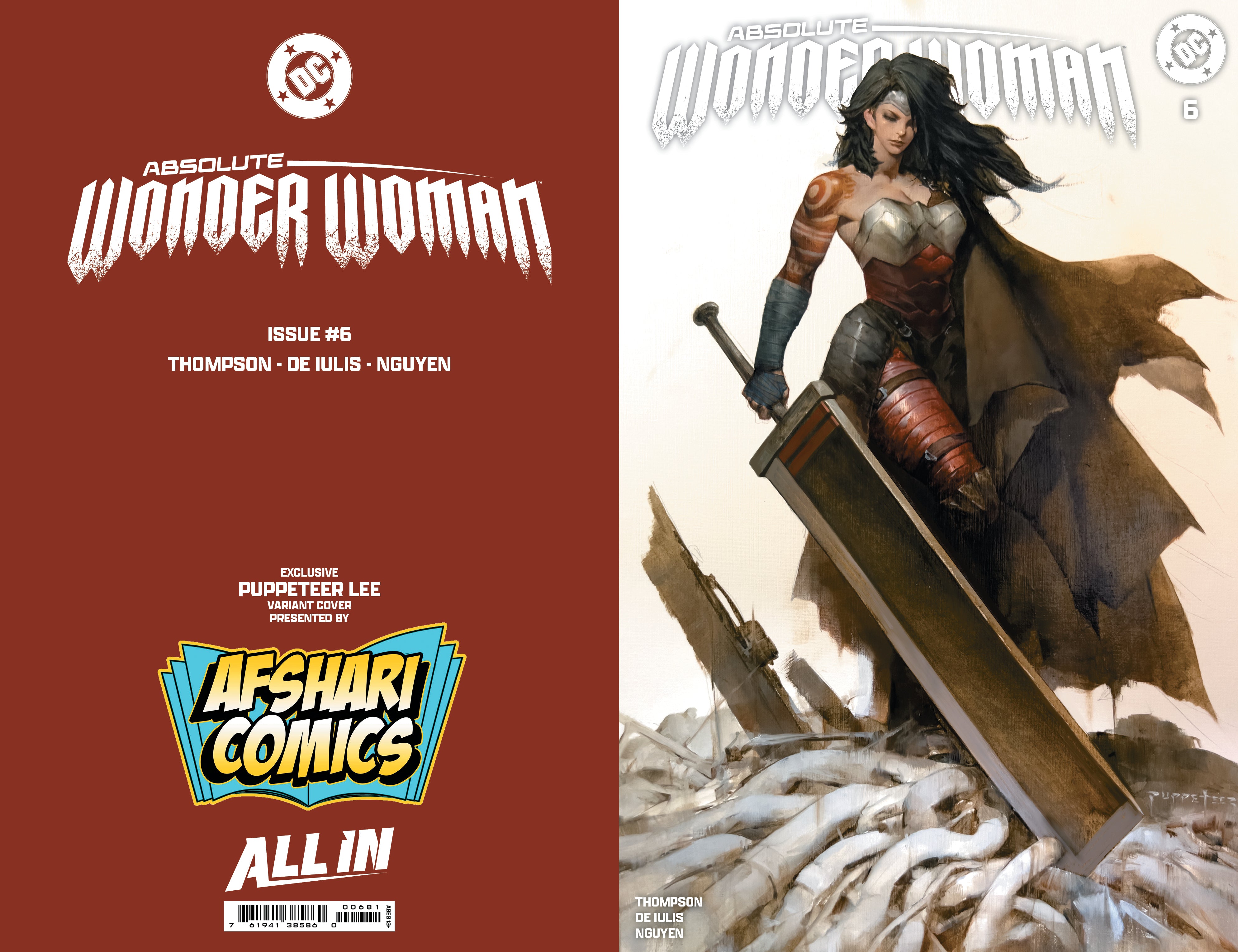 Absolute Wonder Woman #6 Afshari Comics Exclusive Puppeteer Lee Variant