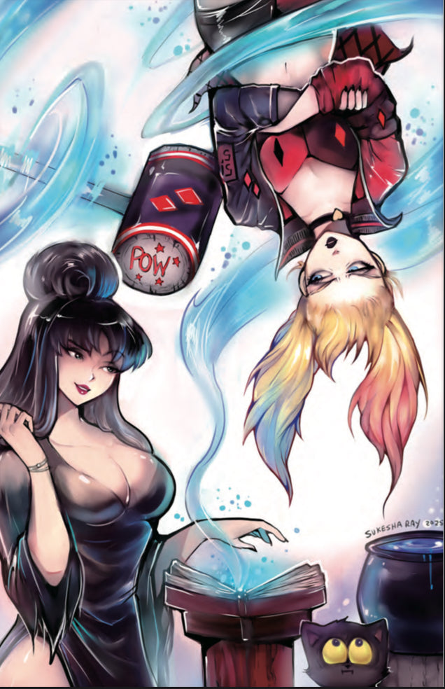 Elvira X Harley Quinn #1 Afshari Comics Exclusive Sukesha Ray Virgin Variant
