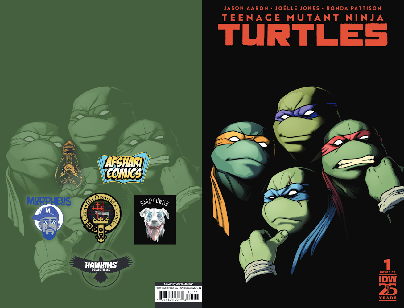 Teenage Mutant Ninja Turtles #1 (2024) Javan Jordan Cover. Afshari Comics Exclusive. Limited to 1200!