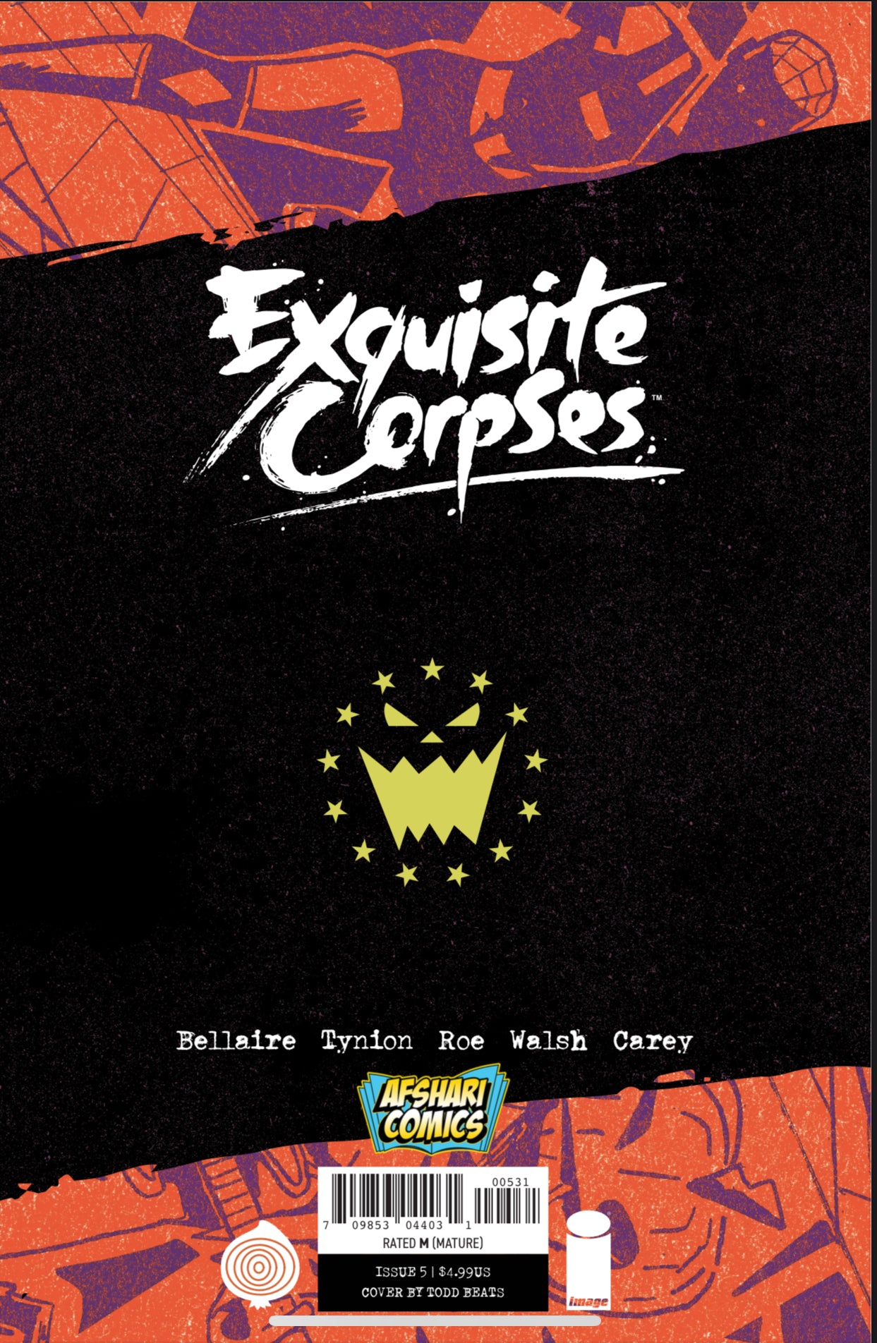Exquisite Corpses #5 Afshari Comics Exclusive Todd Beats Virgin Variant