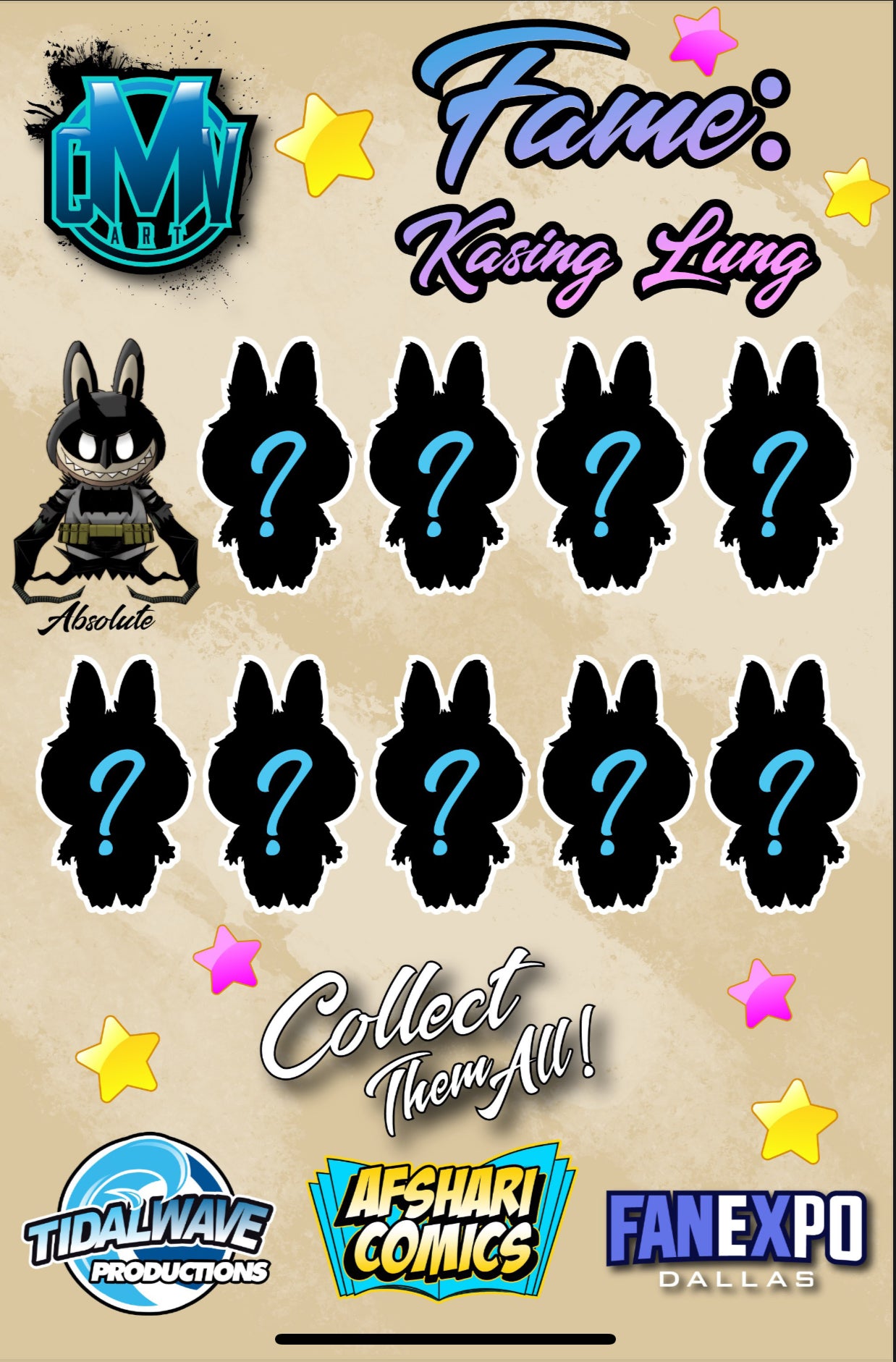 FAME: Kaising Lung - Creator of The Monsters Labubu - Afshari Comics - Fan Expo Dallas Exclusive - Absolute Batman Variant