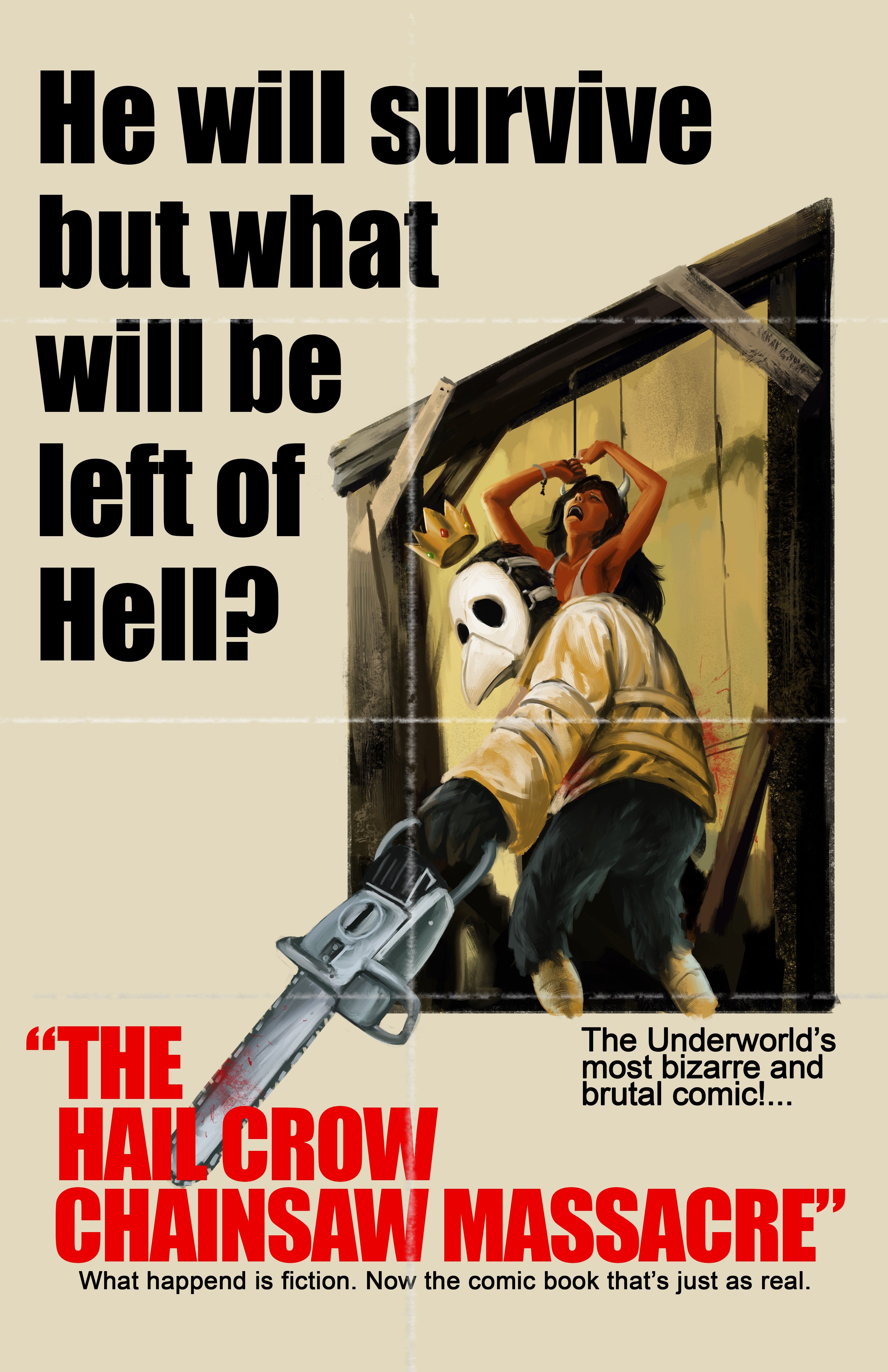 Hail Crow: King of Hell - Afshari Comics - Fan Expo Dallas Exclusive - Texas Chainsaw Massacre Homage