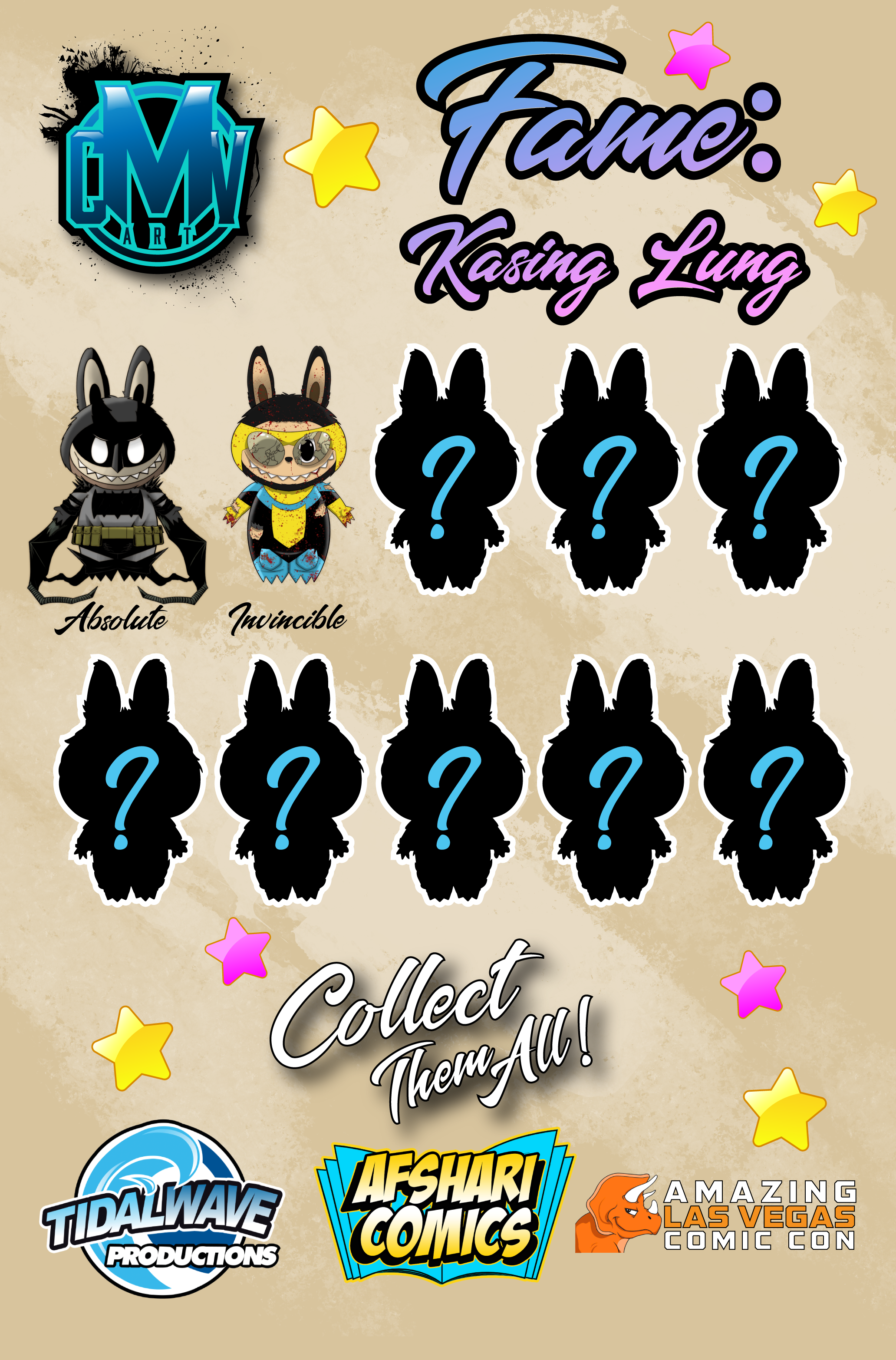FAME: Kaising Lung - Creator of The Monsters Labubu - Afshari Comics - Amazing Comic Con Las Vegas Exclusive - Invincible Variant