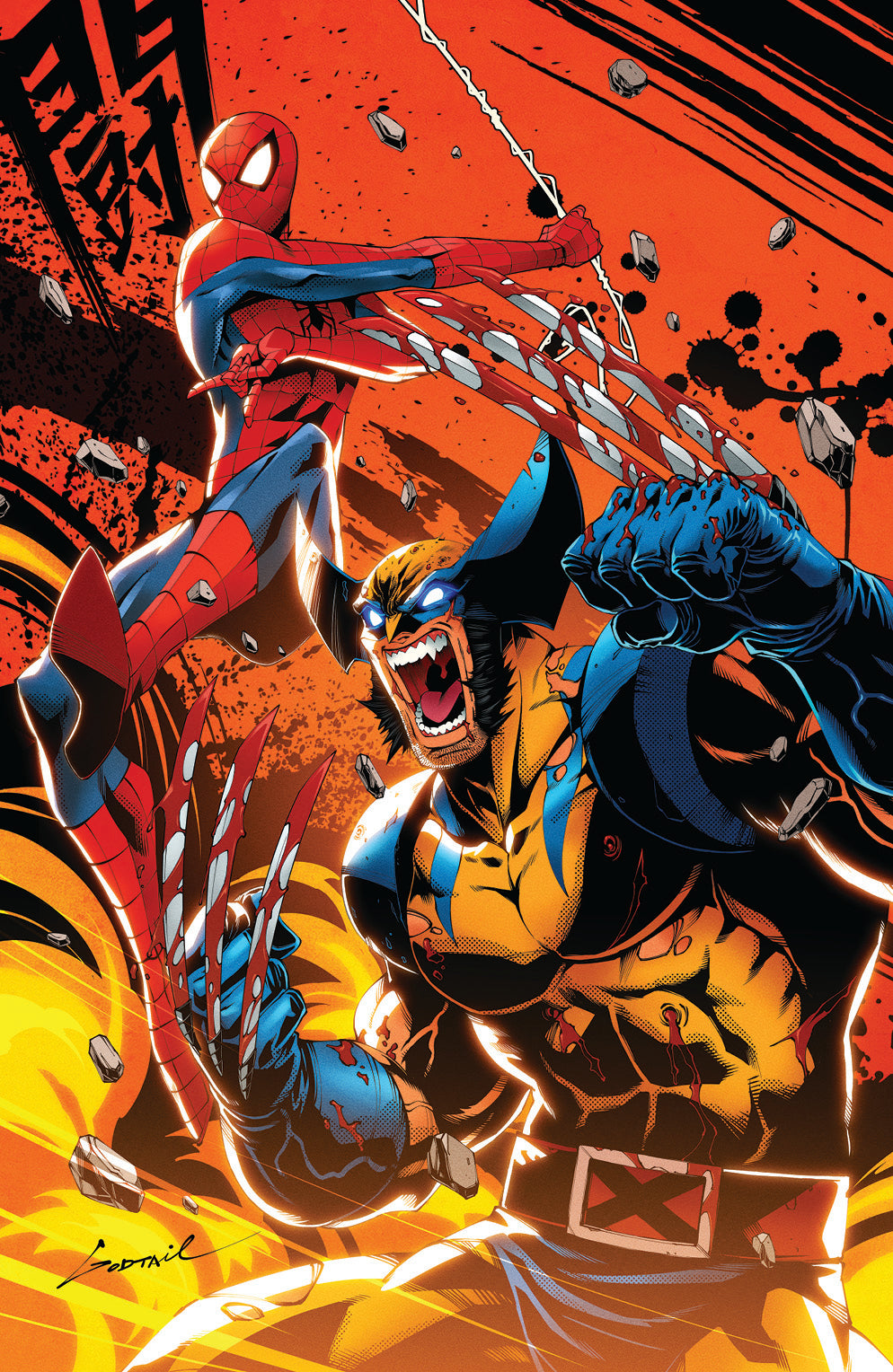 Spider-Man & Wolverine #1 Afshari Comics - Amazing Comic Con Las Vegas Exclusive Godtail Virgin Variant