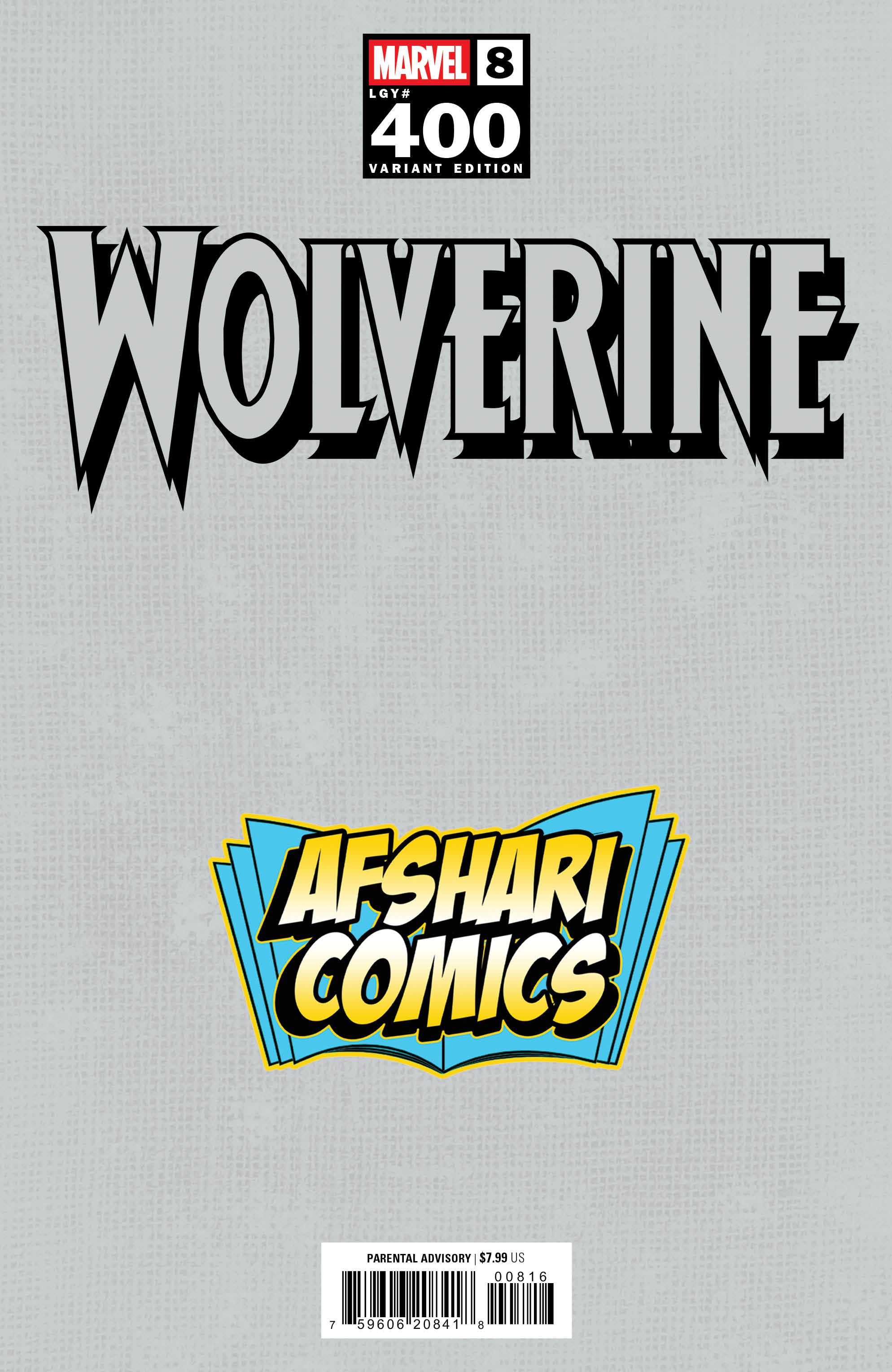 Wolverine #8/400 Afshari Comics Exclusive Kaare Andrews Variant