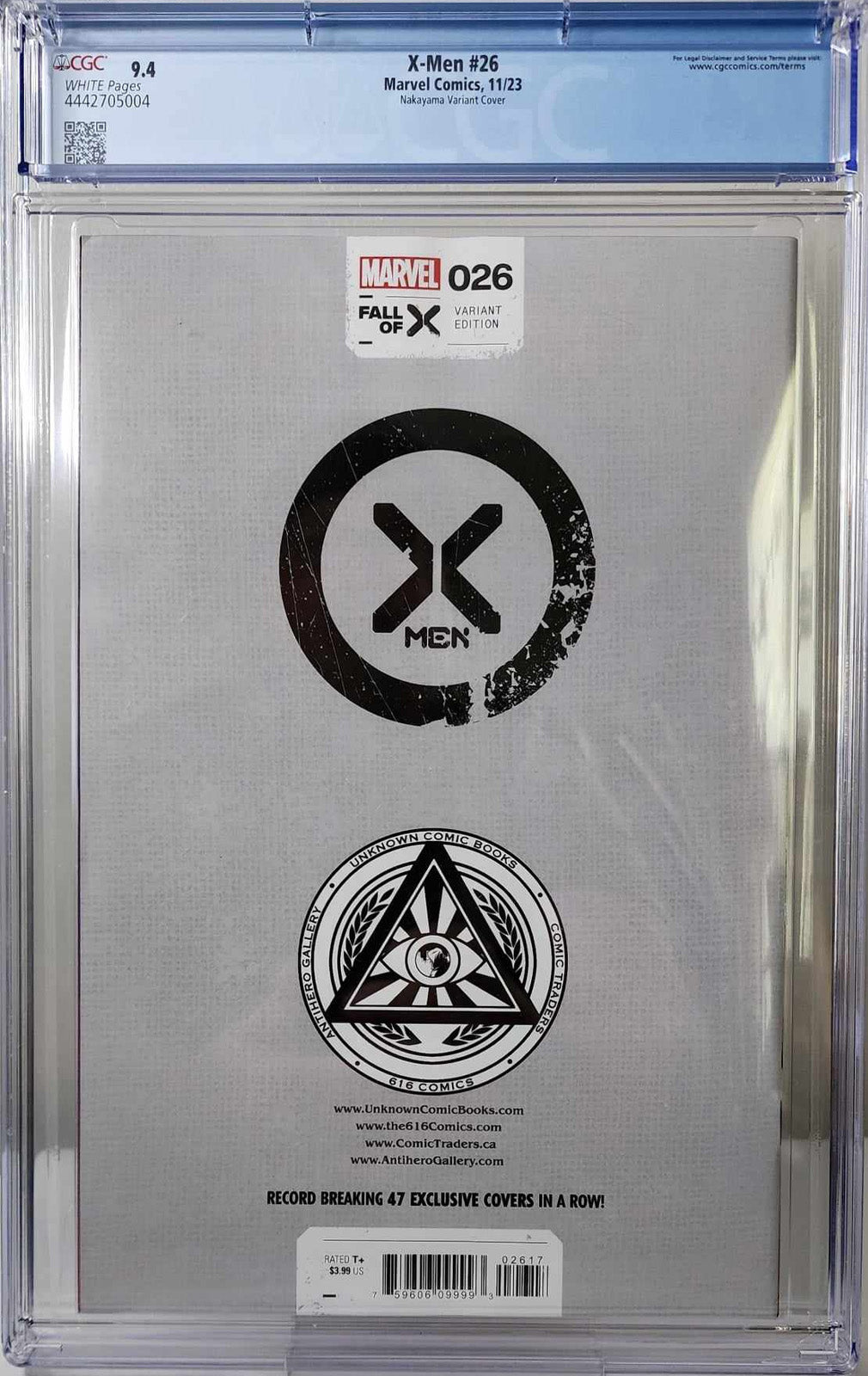 X-Men #26 Fall of X David Nakayama Variant Edition CGC 9.4